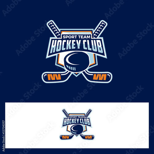 hockey sport vector graphic template. ice sport tournament in badge emblem style illustration.