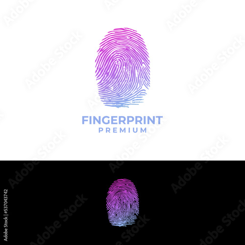 fingerprint biometric vector template. finger stamp graphic illustration.
