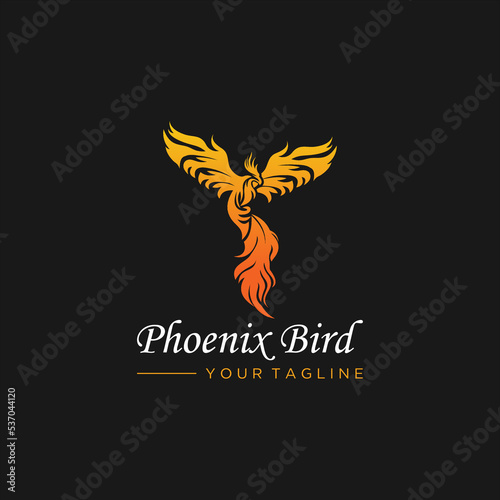 Template logo Phoenix, Api-burung, Logo elang