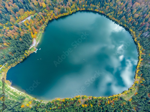 Aerial landscape of Saint Ana Lake - Romania