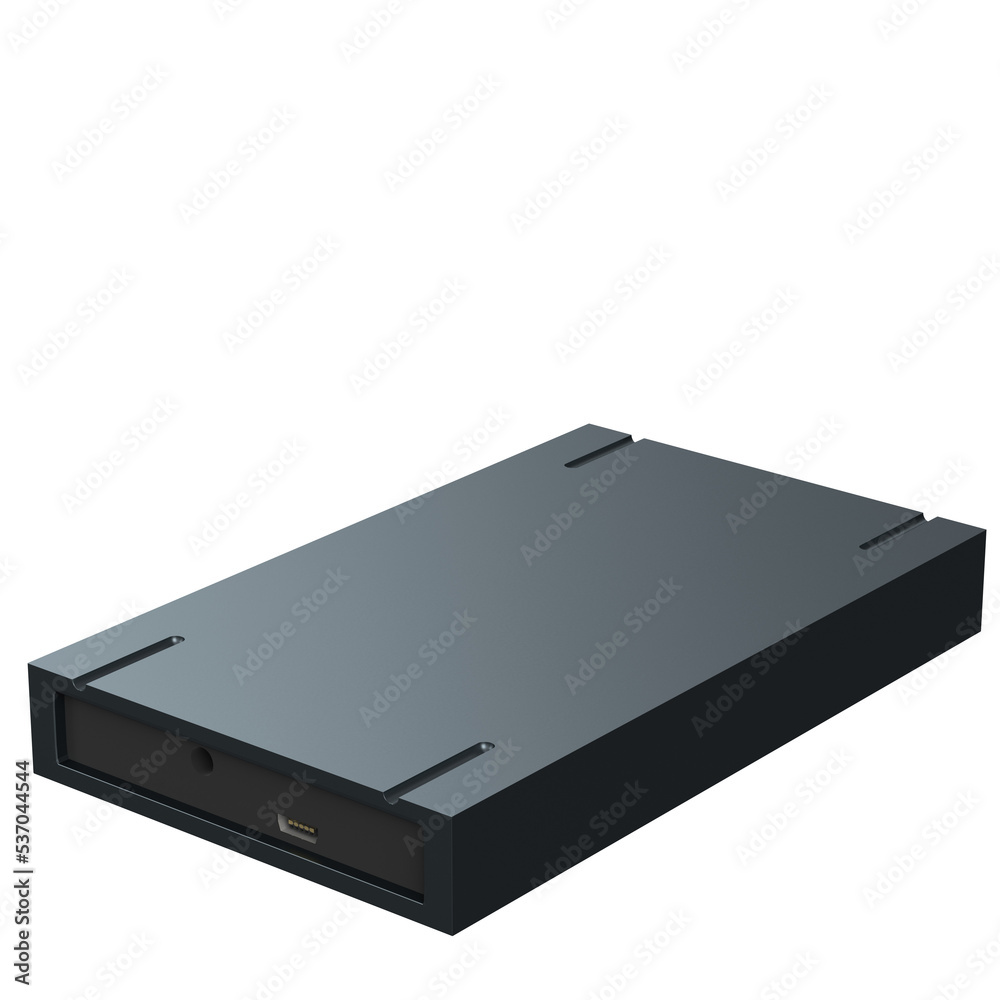 3d rendering illustration of a USB external hard disk 3d rendering illustration of a USB external hard disk