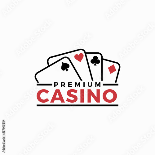 casino vector graphic template. gambling sign roulette, cards, dice illustration game