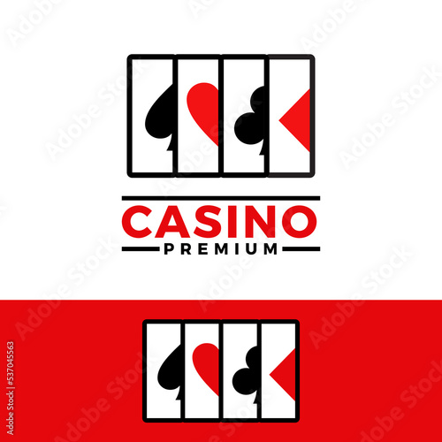 casino vector graphic template. gambling sign roulette, cards, dice illustration game