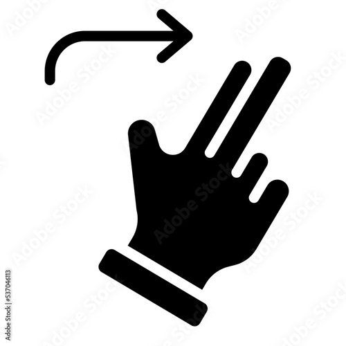 flick right touch icon