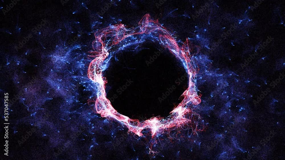 Cosmic energy strings. Energy flows in the form of thin bright elements. Lines form structural fibers