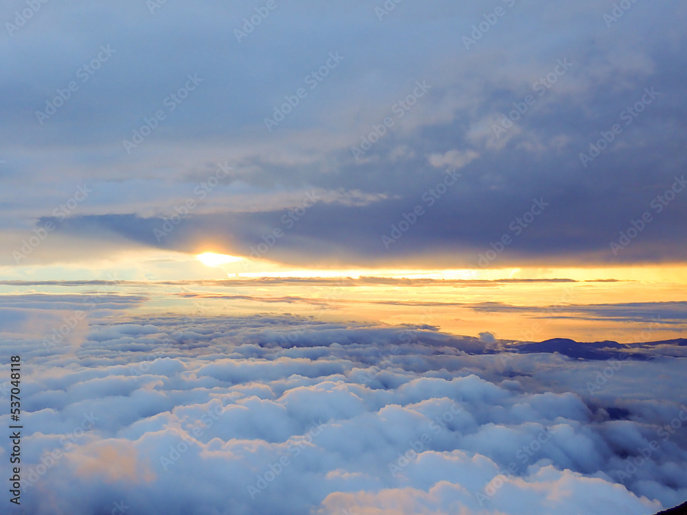 Landscape from top of mount Fuji in Japan Landscape from top of mount Fuji in Japan