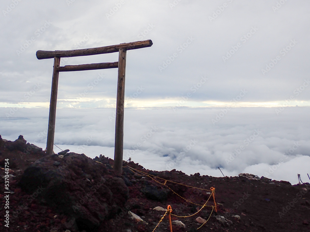 Landscape from top of mount Fuji in Japan Landscape from top of mount Fuji in Japan