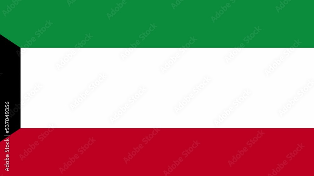 Flag of Kuwait moving sideways, slow motion, close-up.
Flag of Kuwait moving sideways, slow motion, close-up.