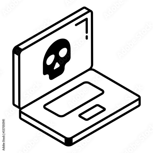 An icon of cybercrime isometric vector 