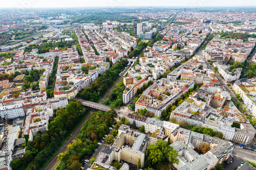 Aerial drone view of Berlin, Germany