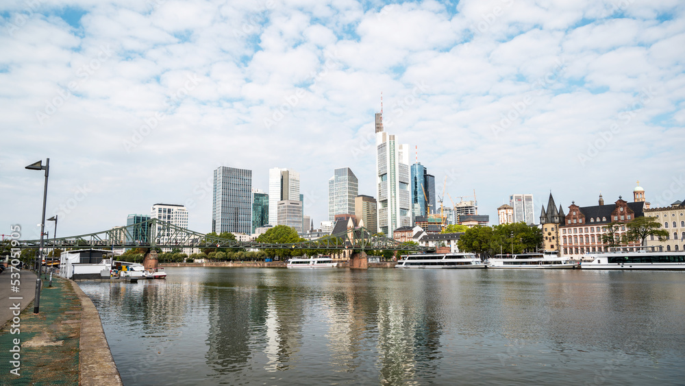 Fototapeta premium Cityscape of Frankfurt downtown, Germany