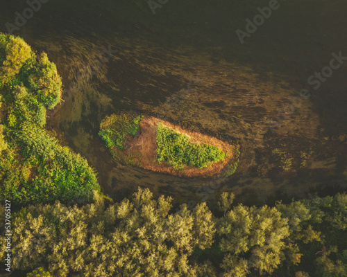 Aerial view of the Miravet area, Ebre river, Spain. photo