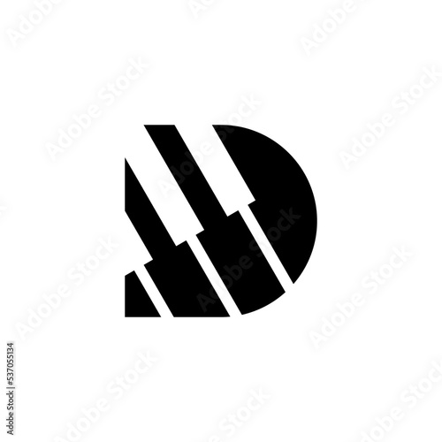 letter d piano logo