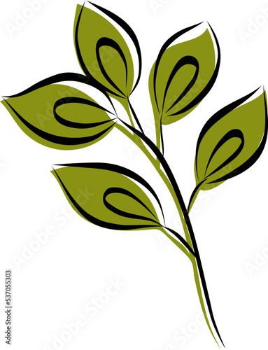 Colorful autumn leaves. Simple cartoon flat style. Isolated on white background vector illustration. Design for stickers, logo, web and mobile app.