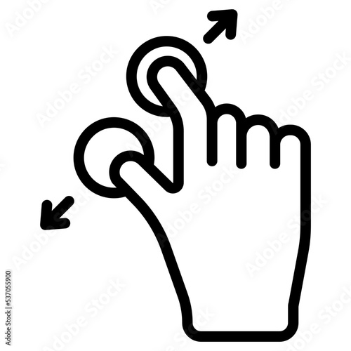 zoom in touch icon