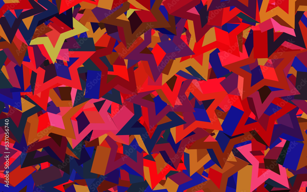 Dark Red, Yellow vector pattern with polygonal style.