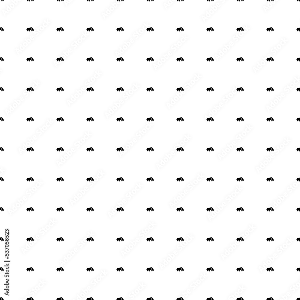 Square seamless background pattern from black truck symbols. The pattern is evenly filled. Vector illustration on white background Square seamless background pattern from black truck symbols. The pattern is evenly filled. Vector illustration on white background