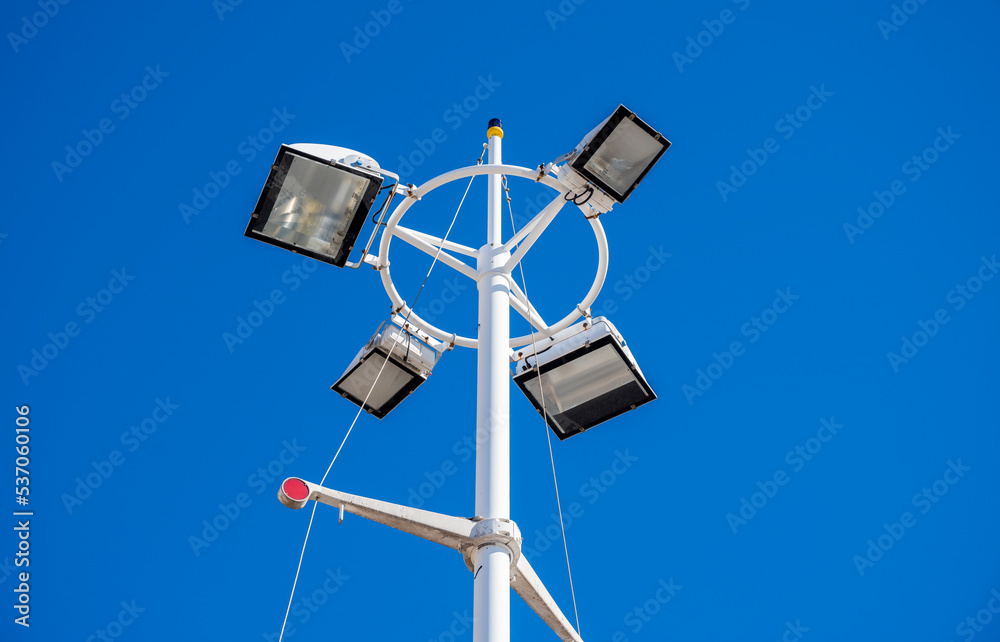 street lamp against the blue sky street lamp against the blue sky