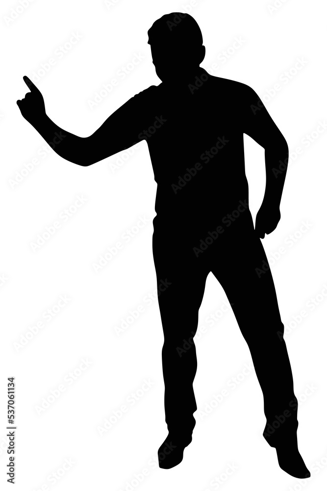 Man dancing silhouette