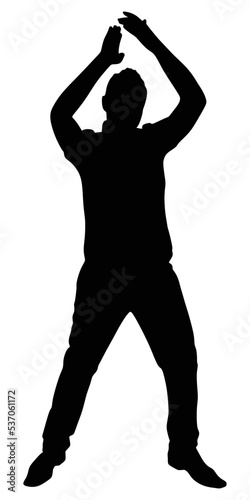 Man dancing silhouette