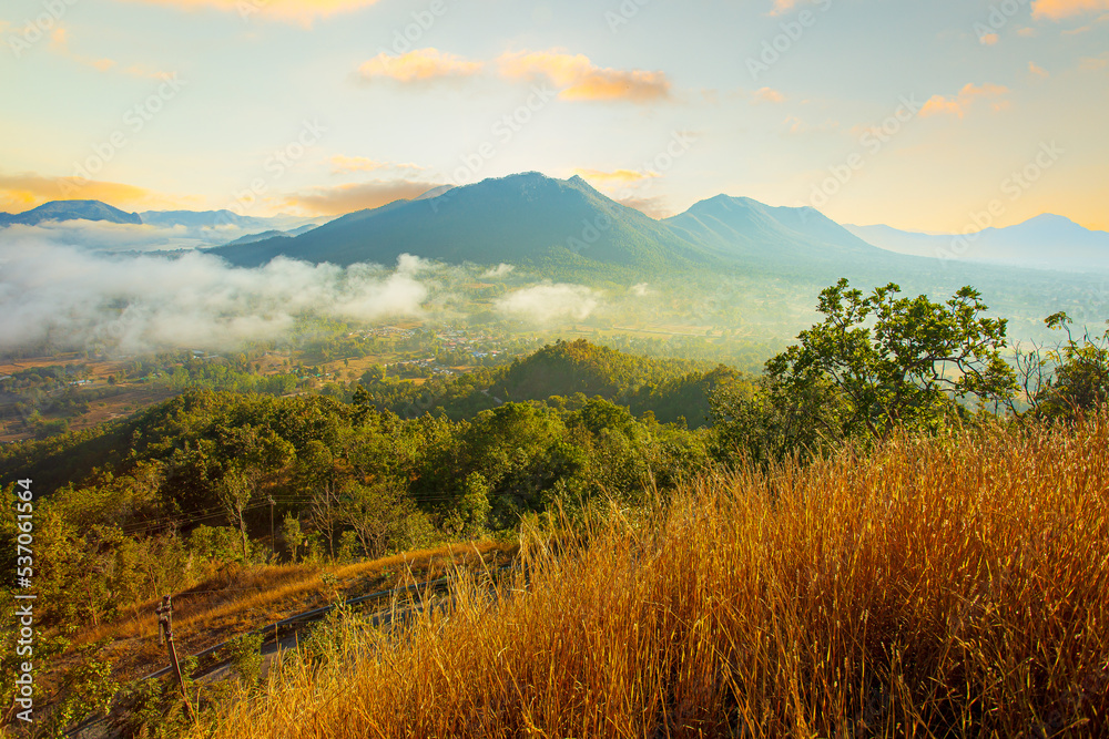 beautiful mountain and sky scenery,Summer mountain landscape in Thailand beautiful mountain and sky scenery,Summer mountain landscape in Thailand