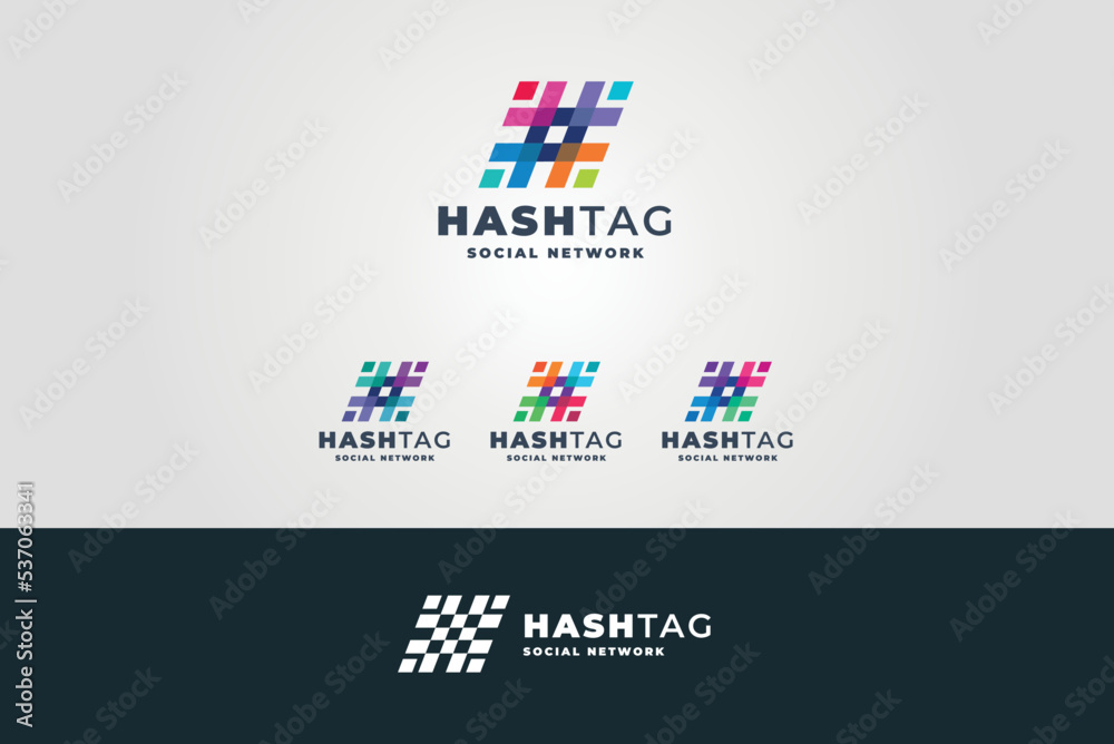 Fototapeta premium Hashtag - Social Network Logo
