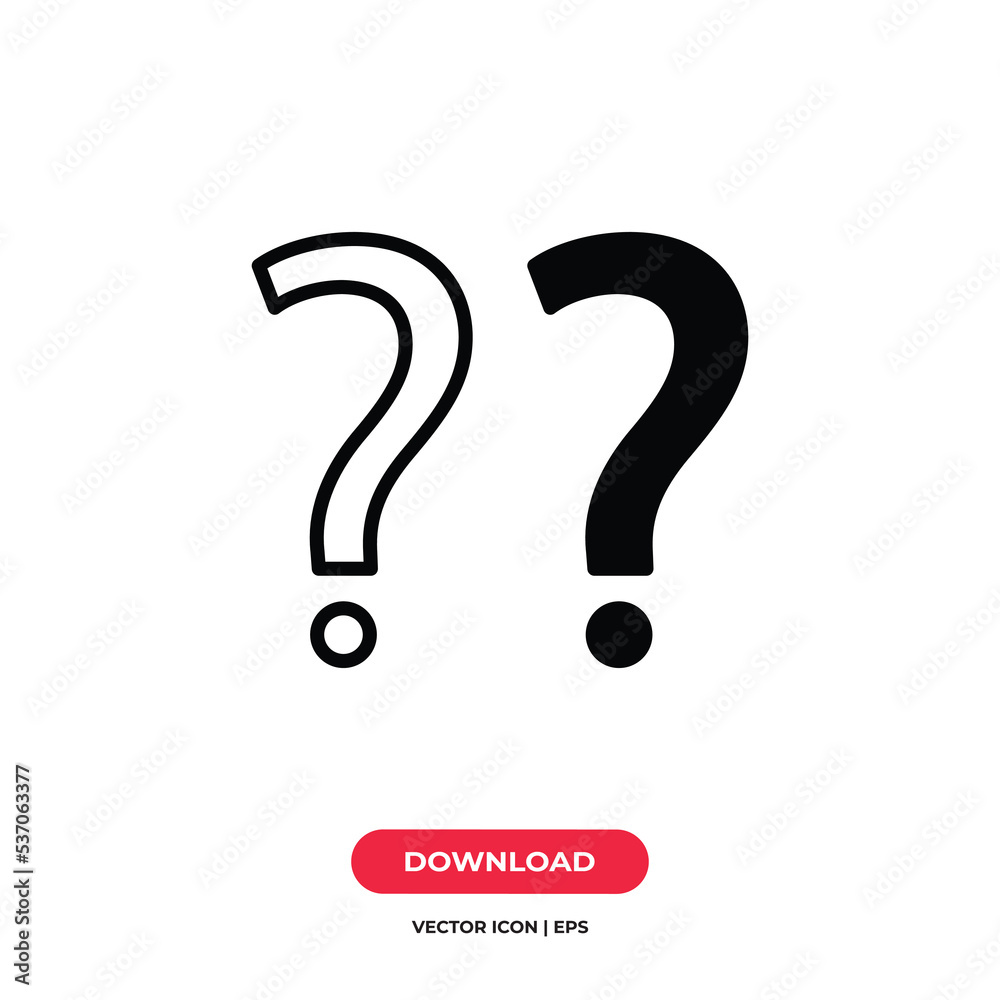 Question icon vector. Help sign Question icon vector. Help sign