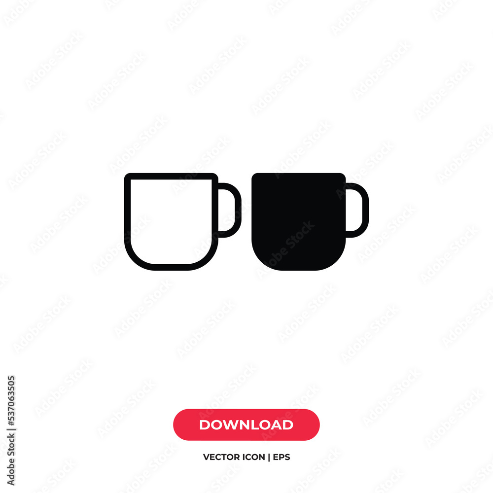 Cup icon vector. Mug sign Cup icon vector. Mug sign