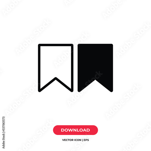 Bookmark icon vector. Bookmark sign
