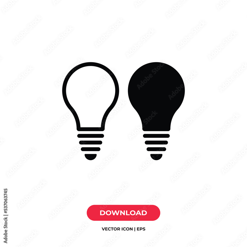 Lightbulb icon vector. Bulb sign Lightbulb icon vector. Bulb sign