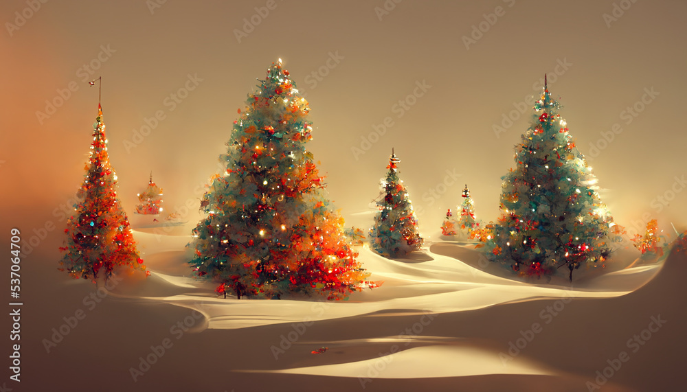 Obraz premium christmas tree in the night