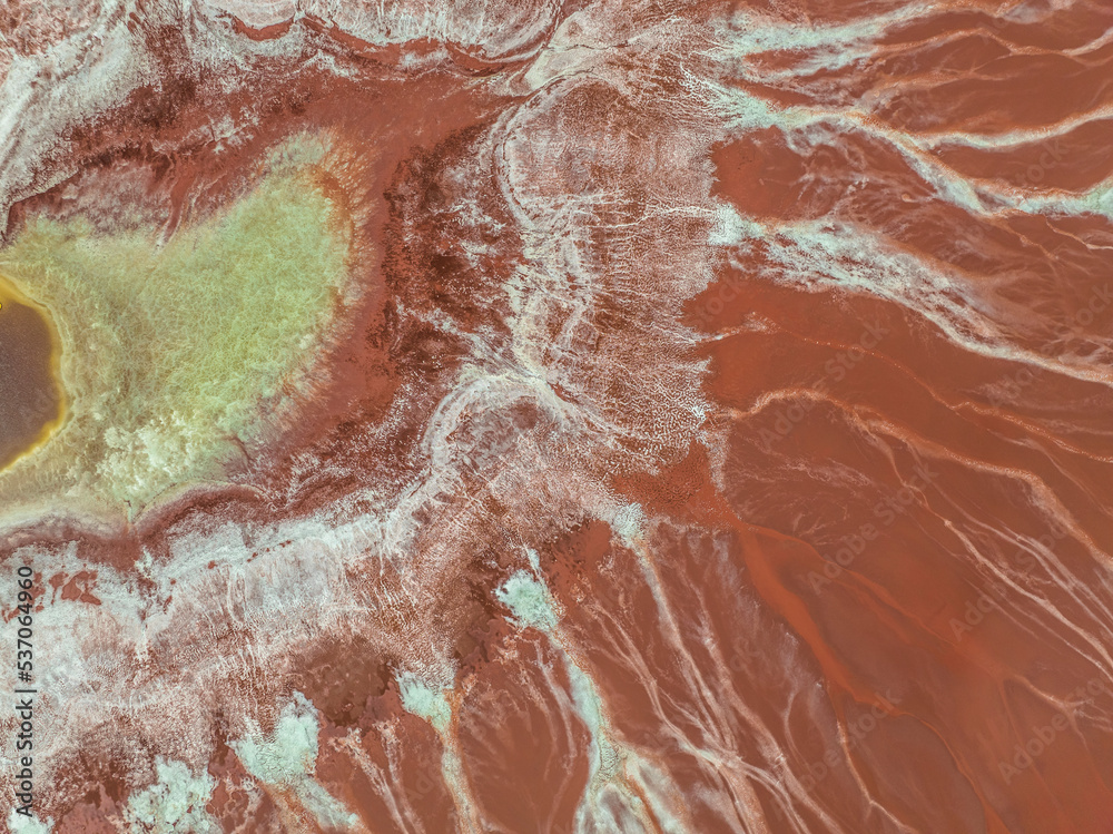 Aerial view of Stunning Pink Lake, Western Australia, Australia. Aerial view of Stunning Pink Lake, Western Australia, Australia.