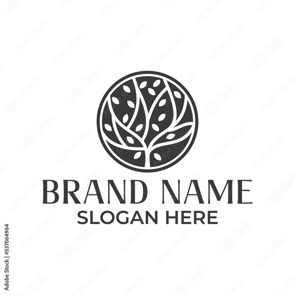 oak tree vector logo design. Modern natural Oak wood symbol Vector illustration oak tree vector logo design. Modern natural Oak wood symbol Vector illustration