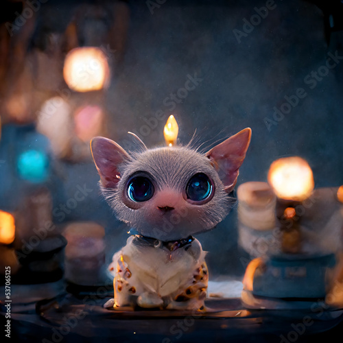 Tiny Cute Cat - Pixar Style  © Daniel