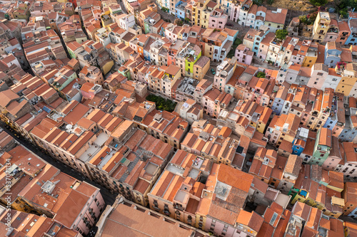 Aerial view of Bosa, Oristano, Sardinia, Italy. photo