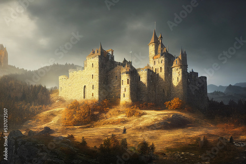 Fotografiet medieval fantasy castle