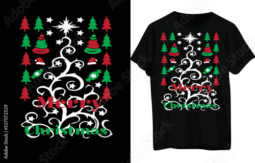 Christmas T-shirt Design .