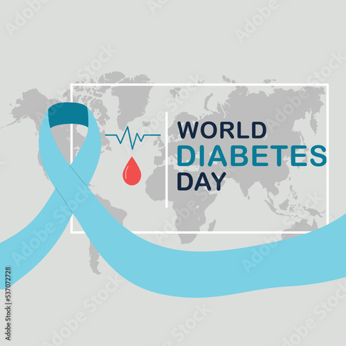 World diabetes day awareness poster banner background design.