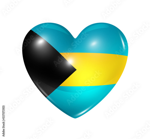 Free Download Love Bahamas, heart flag icon - GFXLoad