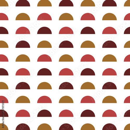 boho semicircles abstract vector seamless pattern