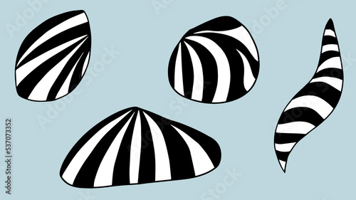 Fantasy messy freehand doodle geometric shapes. Scribble abstract collection. Creative set.