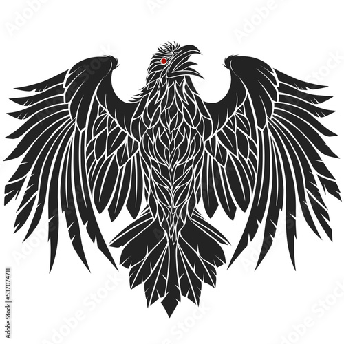 Raven tattoo vector