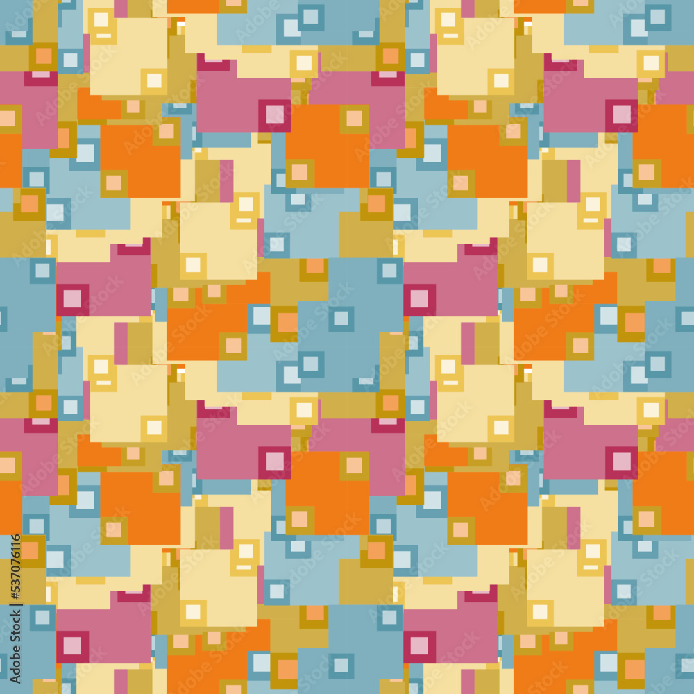 Fantasy messy square geometric shapes seamless pattern. Infinity abstract card, layout. Creative background. Textile, fabric, wrapping paper. Fantasy messy square geometric shapes seamless pattern. Infinity abstract card, layout. Creative background. Textile, fabric, wrapping paper.