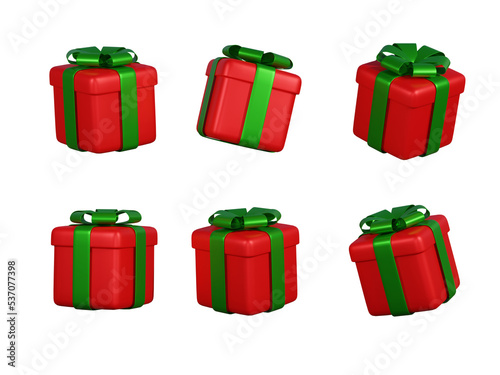 set of christmas gift boxes