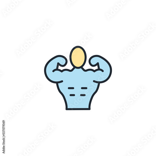 Body building icons  symbol vector elements for infographic web