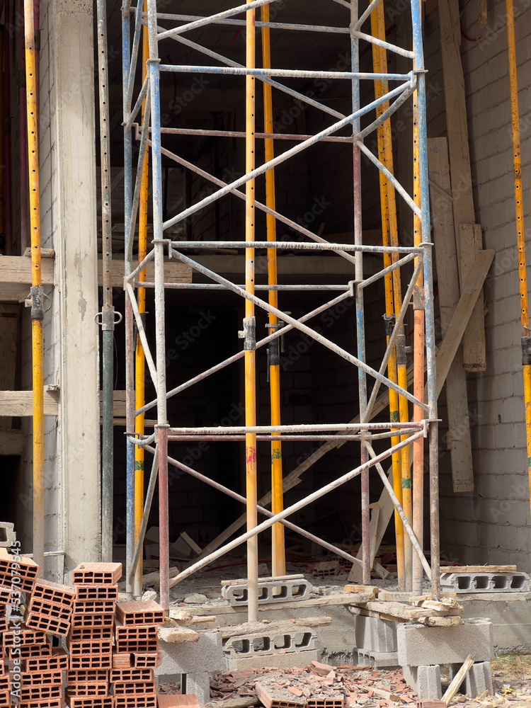 Fototapeta premium Residential building under construction in Africa