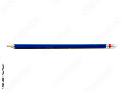 Black wooden pencil , black pattern used in writing of all kinds isolated on white background.