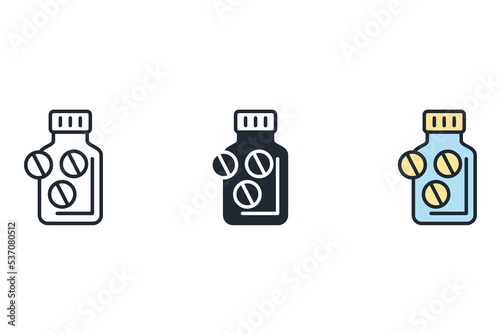 pillsicons symbol vector elements for infographic web