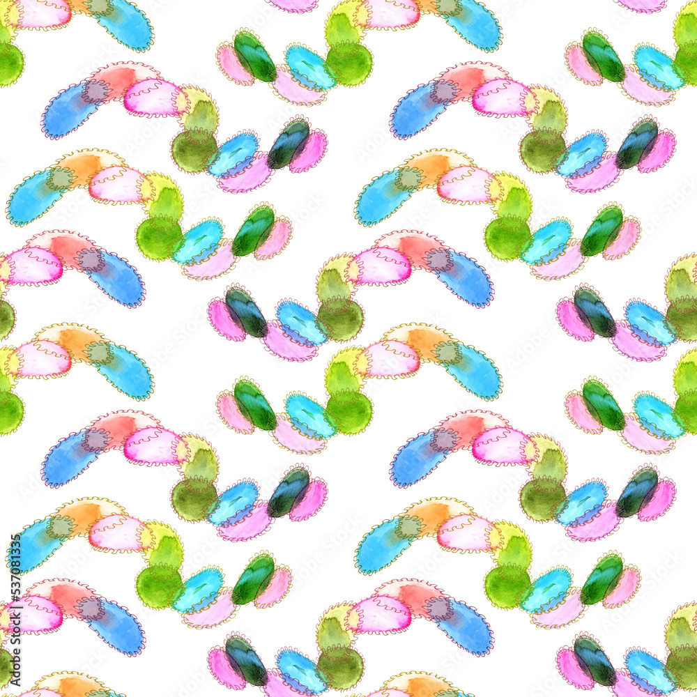 Pattern astratto con confetti multicolore isolati su sfondo bianco Pattern astratto con confetti multicolore isolati su sfondo bianco