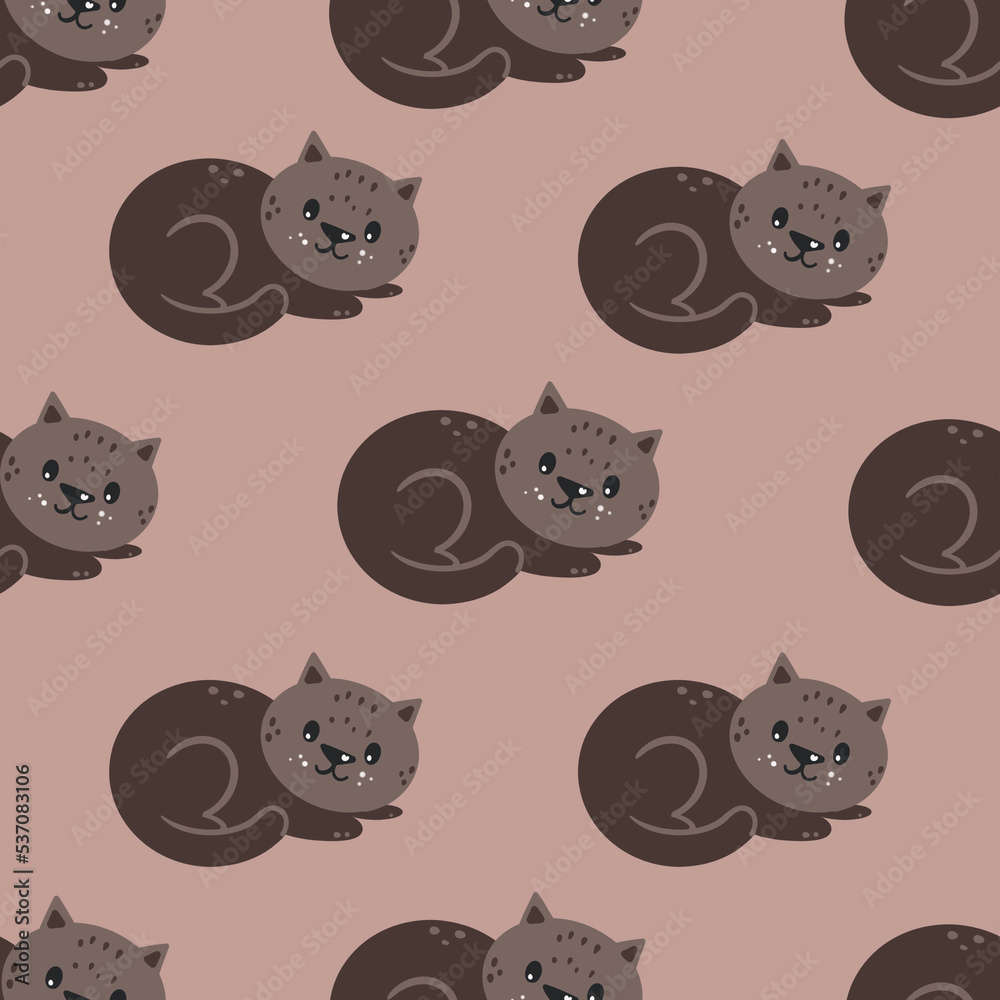 seamless pattern with cats seamless pattern with cats